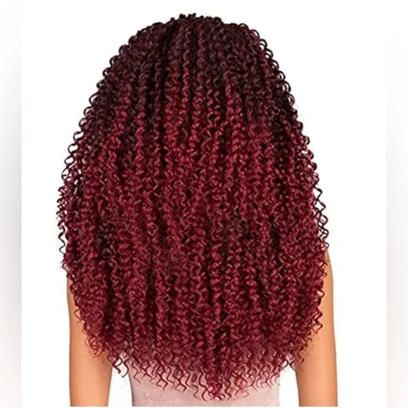 🥳Super Sale🥳2Fer HAIR Sets, 3 Packs 18” Brazilian Wave red/wine & 28” Extensions - Picture 3 of 11